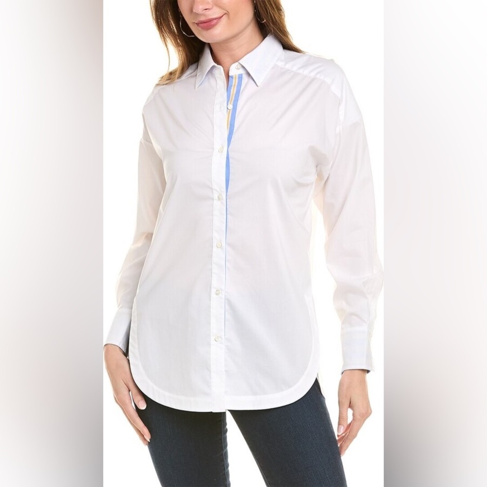 J. McLaughlin White Button Down Shirt